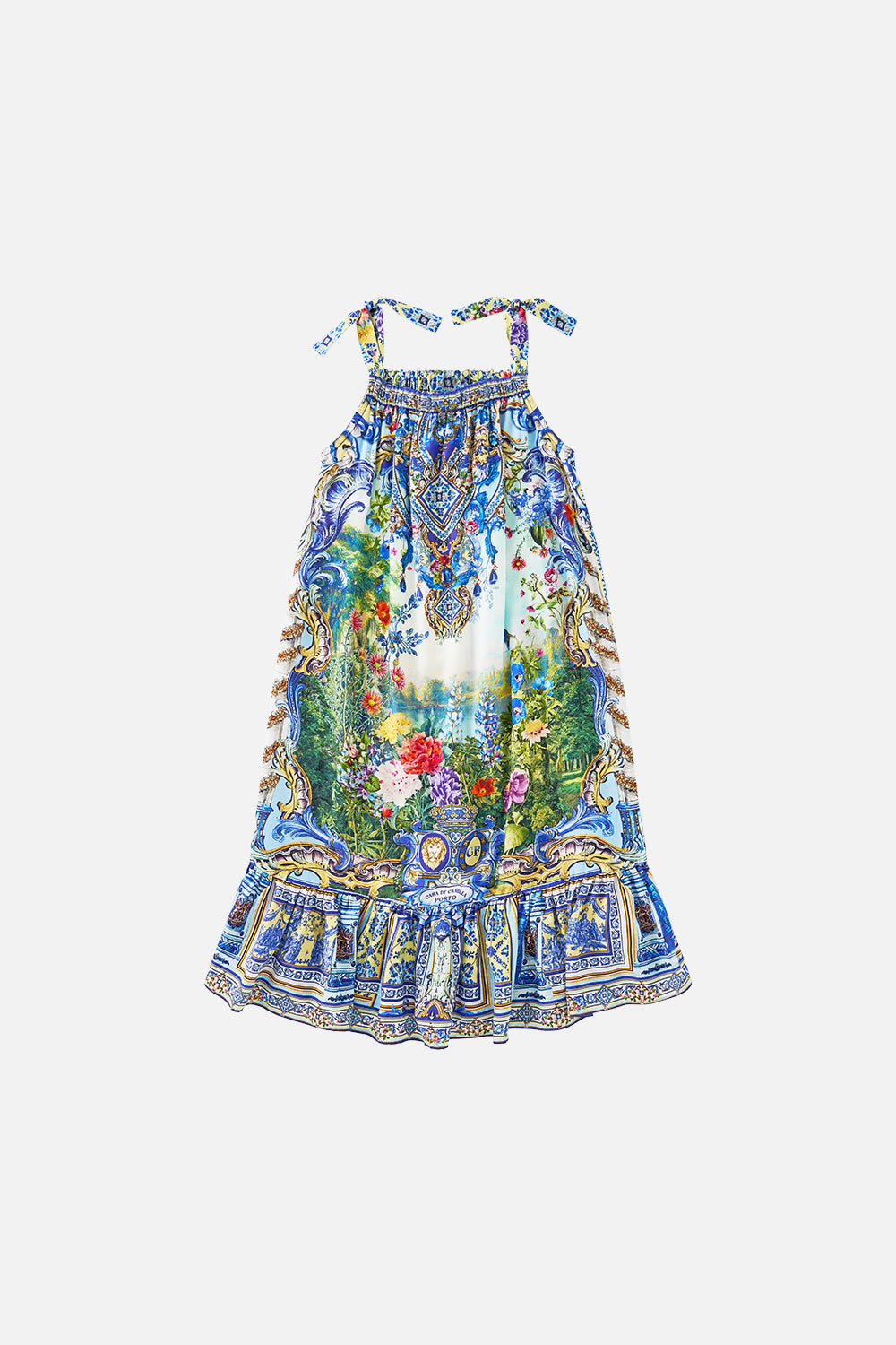 CAMILLA_00034243_KIDS_DRAWSTRING_MAXI_DRESS_WITH_BOWS_4-10_WALL_TO_WALL_WONDERS_GHOST_1
