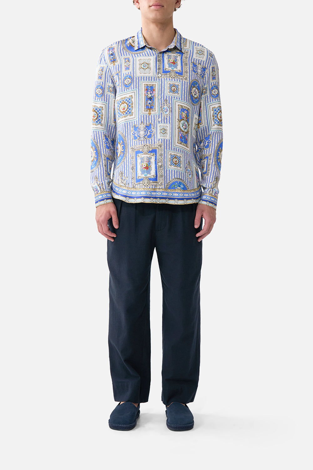 CAMILLA_00038853_LONG_SLEEVE_COLLARED_SHIRT_OTTOMAN_OPULENCE_MODEL_1